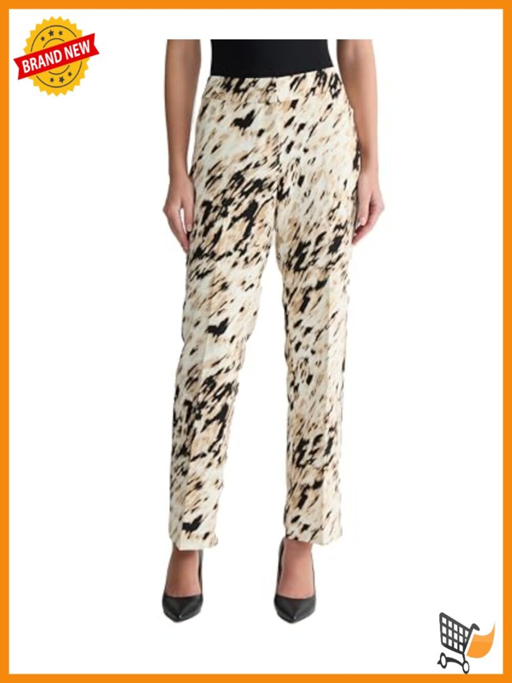 Women's The Lily Straight Leg Dress Pants Mid Rise Flat Front Work Trousers